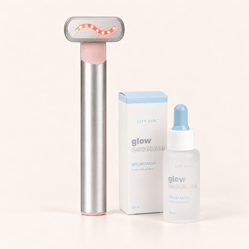 Luberas Onda junto al sérum de ácido hialurónico City Girl Glow Essence de 30 ml y su caja